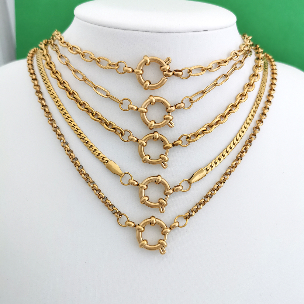 Battle Rope Anchor - Spring Sailor Clasp Necklace Women Men