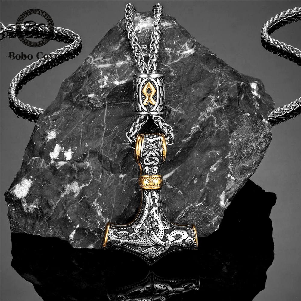 Gold Plated Norse Runes Beads  - Battle Rope Anchor recension och pris