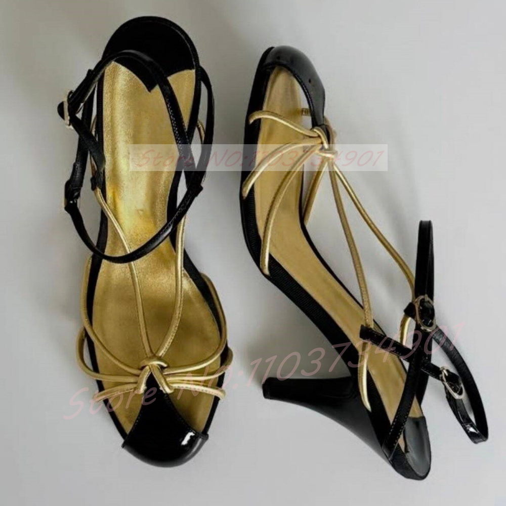Gold Caged Strappy Knot Sandal - Crossfit Ladies recension och pris